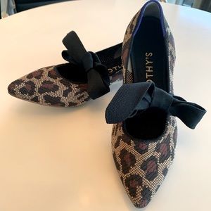 Rothy’s Leopard Pointed Toe Ballerina Flat